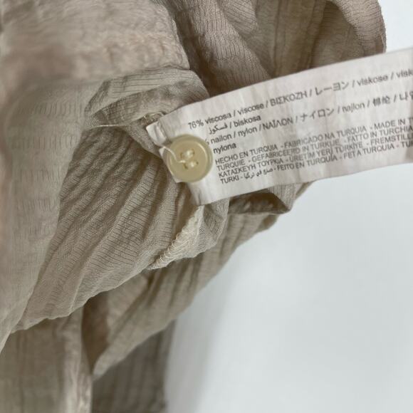 Zara Flowy Knotted Button Down Shirt Women's Size Small - Picture 5 of 6